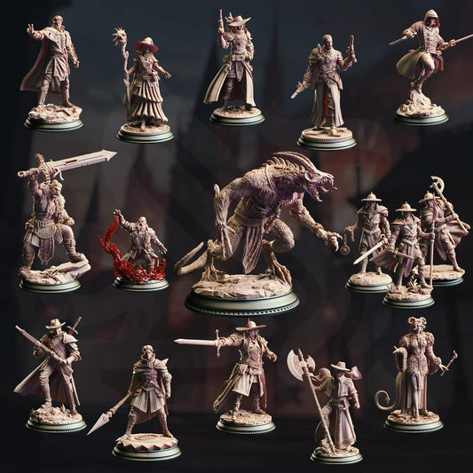 The Baldurian Inquisition - DND 5e Starter Campaign - Full Set 16 Figures + Maps + Characters Sheets D&D