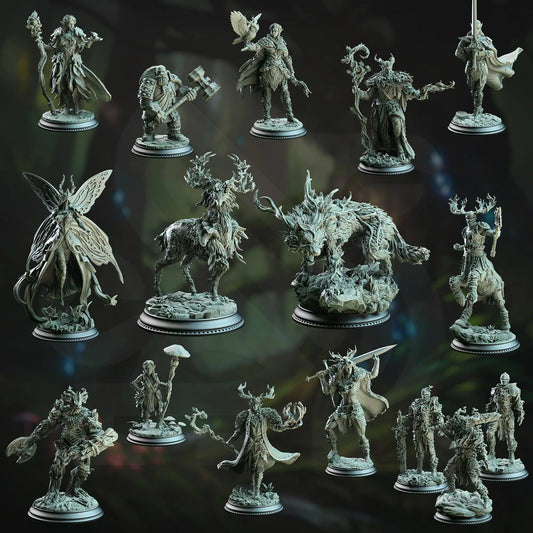 The Fey Court - DND 5e Starter Campaign - Full Set 16 Figures + Maps + Characters Sheets D&D