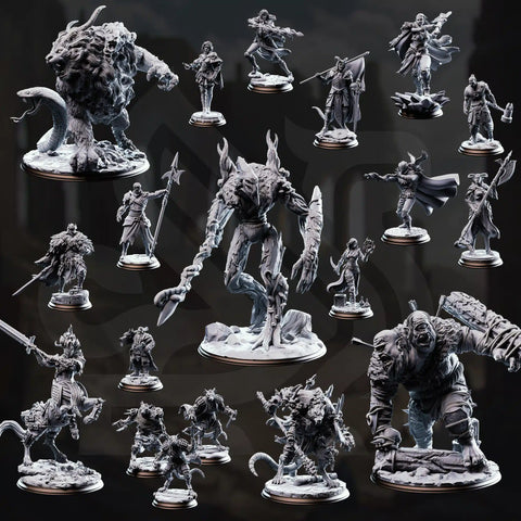 Welcome to the Arena - Full Set 19 Gladiator Monster Beast Miniatures | DnD Tabletop RPG | DM Stash