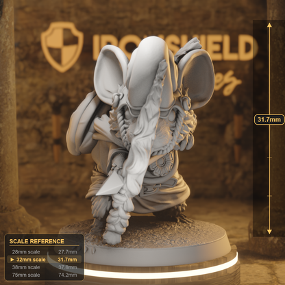 Merrick Dimsby Beastfolk Rogue DnD miniature 3D printed resin tabletop RPG figure