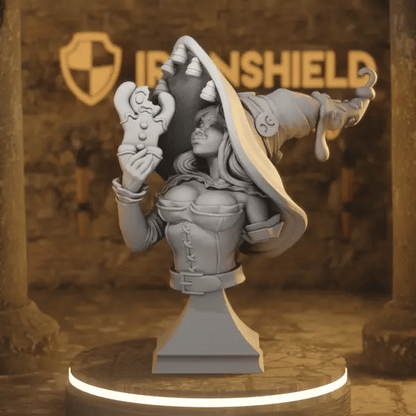 Momma Shugga Bust DnD miniature 360 turntable animation