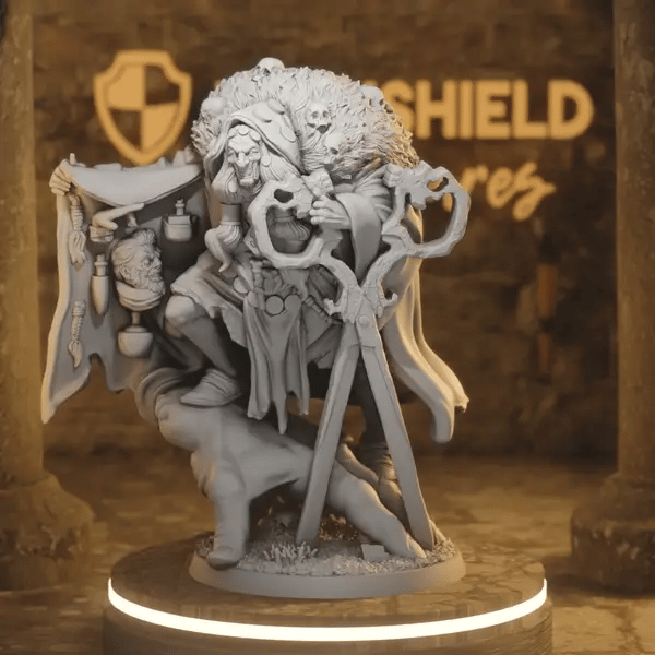 Momma Snips DnD miniature 360 turntable animation