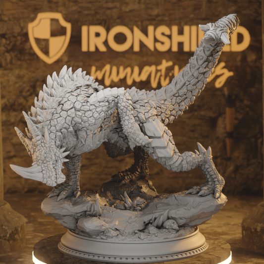 Monodrake - Horned Drake Rock HUGE Monster Dino