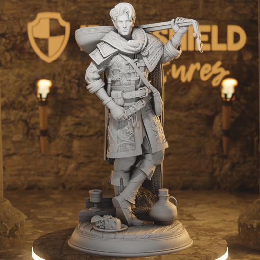 Figurine Nathaniel, Elfe barde voyou 5e