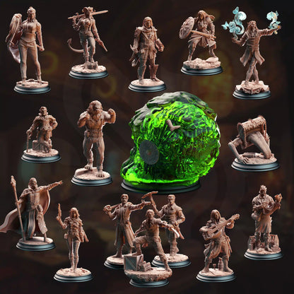 Betting in Blood - DND 5e Starter Campaign - Full Set 16 Figures + Maps + Characters Sheets D&D