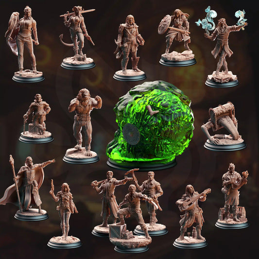 Betting in Blood - DND 5e Starter Campaign - Full Set 16 Figures + Maps + Characters Sheets D&D