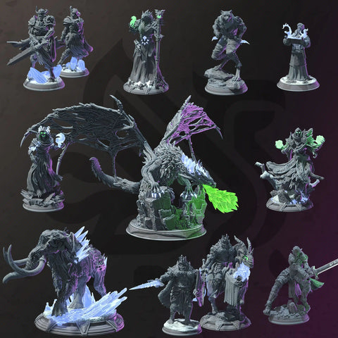 The Thawing Dead - DND 5e Starter Campaign - Full Set 12 Figures + Maps + Characters Sheets D&D