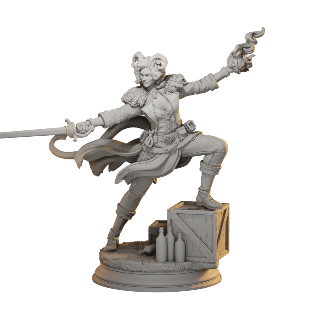 Octavia Rogue Nosmeni Rogue DnD miniature 3D printed resin tabletop RPG figure