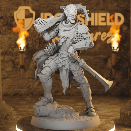 Orcwretch 1 Orc Ranger DnD miniature 3D printed resin tabletop RPG figure