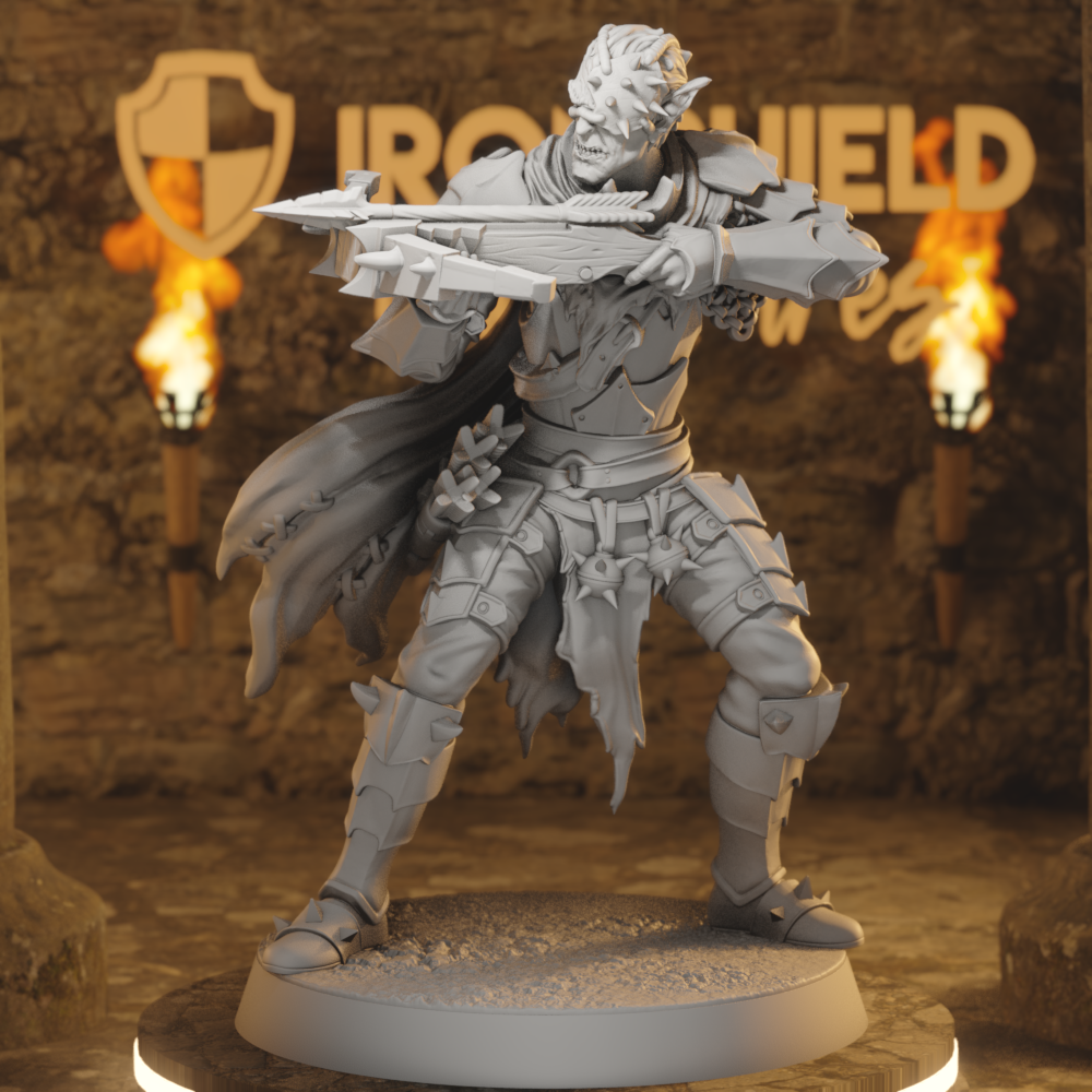 Orcwretch 2 Orc Ranger DnD miniature 3D printed resin tabletop RPG figure