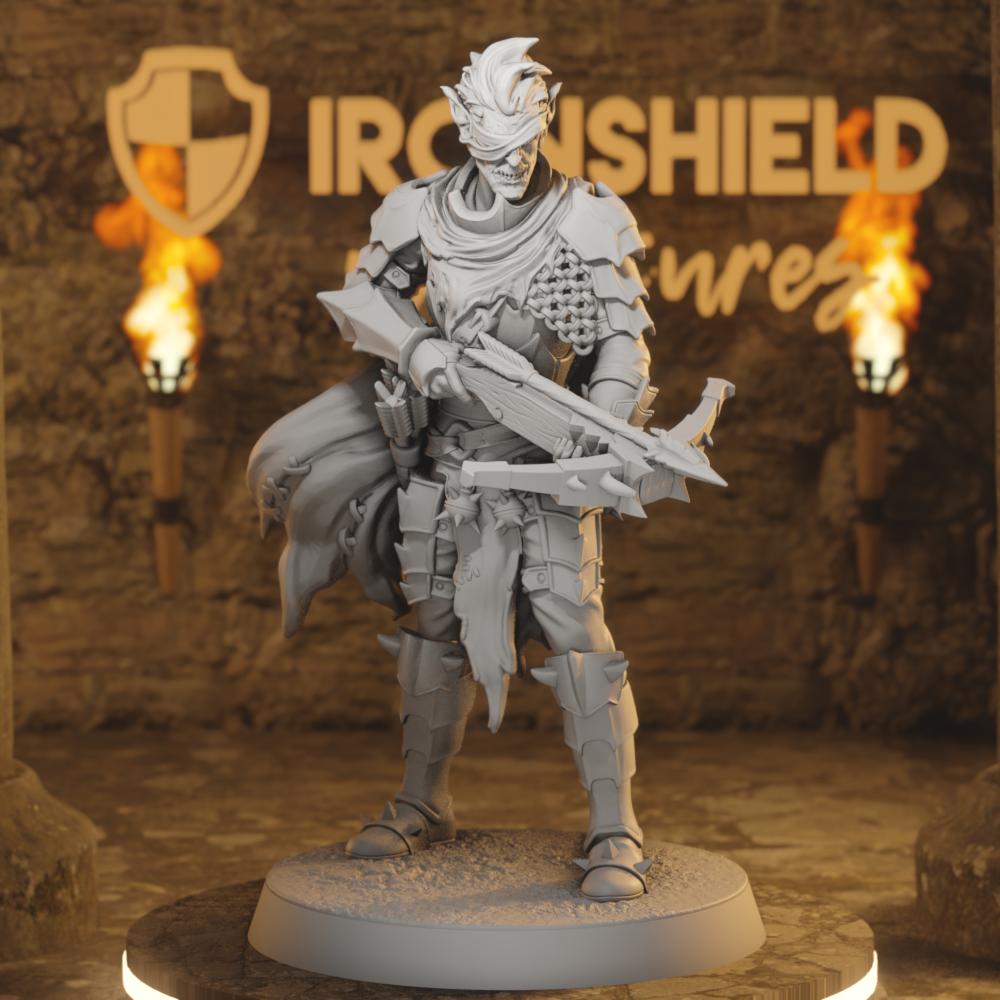 Orcwretch 3 Orc Ranger DnD miniature 3D printed resin tabletop RPG figure