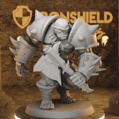 Orktar Orc Titan Giant Mutant Barbarian DnD miniature 3D printed resin tabletop RPG figure
