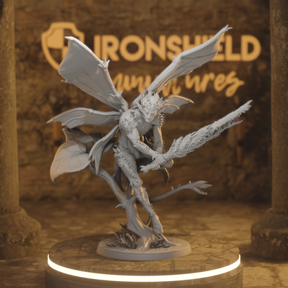 Osseous Knight 1 Fey Knight DnD miniature 3D printed resin tabletop RPG figure