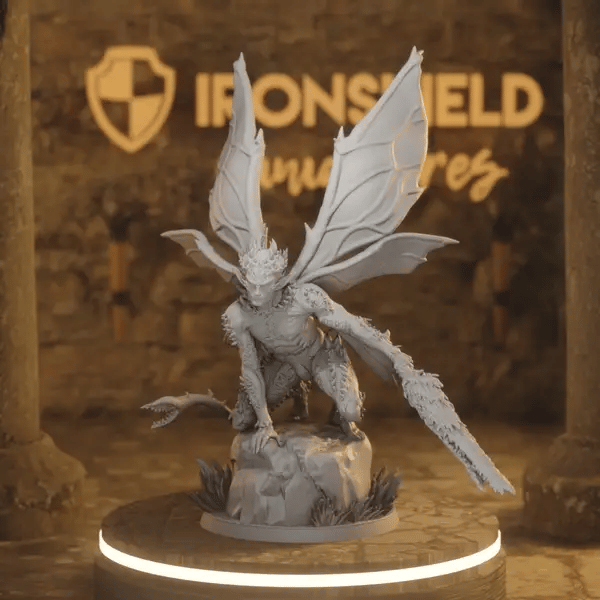 Osseous Knight 3 DnD miniature 360 turntable animation