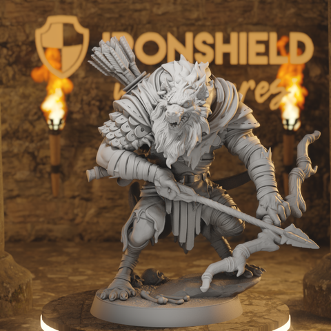 Gnoll Packmaster - Bow-and-Spear Gnoll Hunter Master of the Bloodstone Hunting Pack