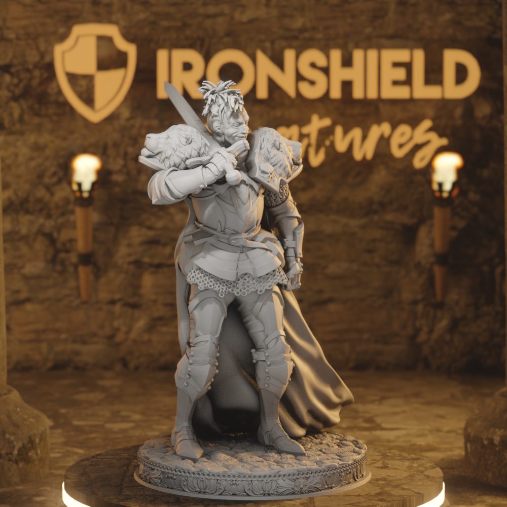 Azmordion Dragon Warlord DnD miniature 3D printed resin tabletop RPG figure