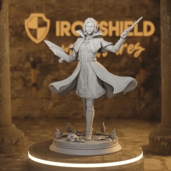 Professor Margaux DnD miniature 360 turntable animation