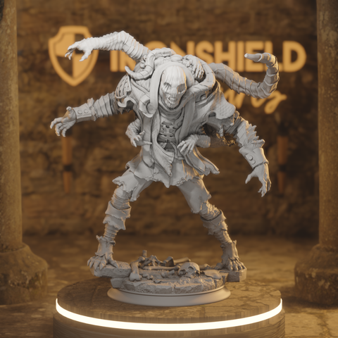 Blightspawn Horror - Dragonblight Progressed Many-Armed Undead Wizard Monstrosity