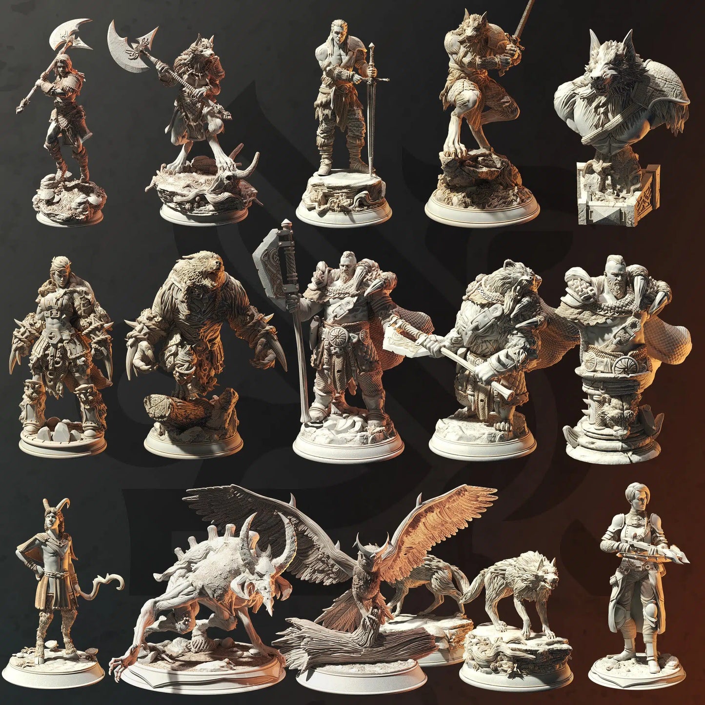 Call of the Moon - DND 5e Starter Campaign - Full Set 13 Figures + Maps + Characters Sheets D&D