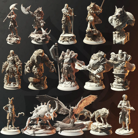 Call of the Moon - DND 5e Starter Campaign - Full Set 13 Figures + Maps + Characters Sheets D&D