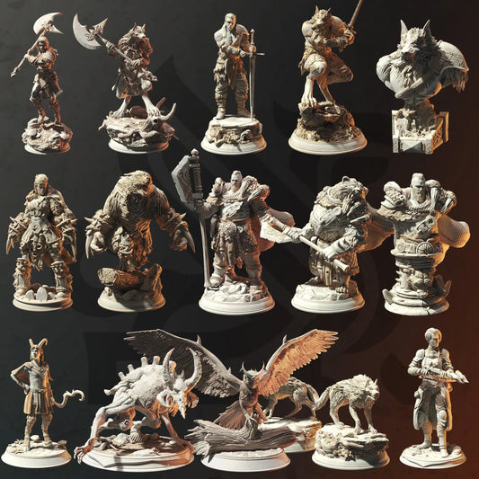 Call of the Moon - DND 5e Starter Campaign - Full Set 13 Figures + Maps + Characters Sheets D&D