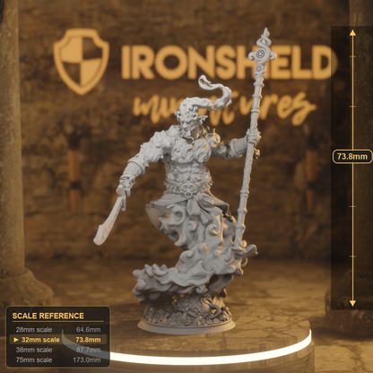 Rabasa Djinni Elemental DnD miniature 3D printed resin tabletop RPG figure
