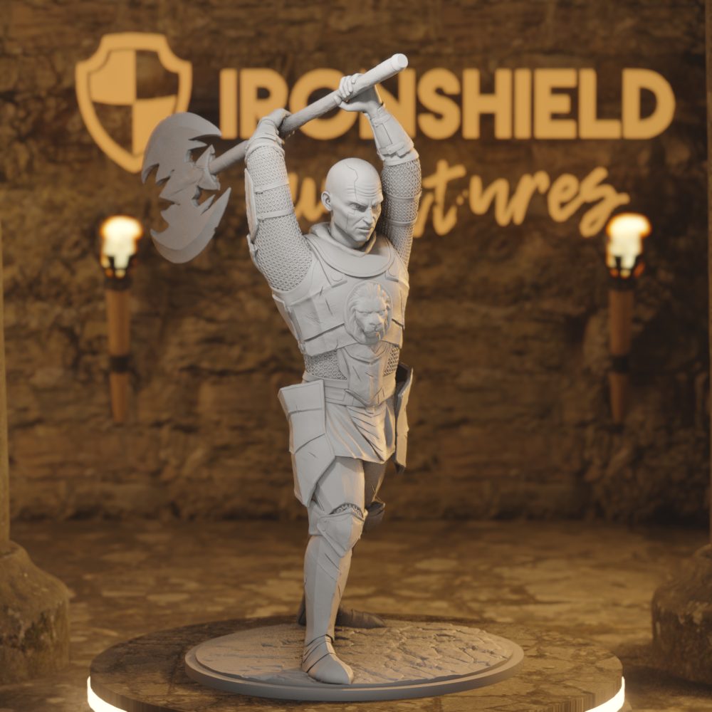 Runs on Wind Goliath Barbarian DnD miniature 3D printed resin tabletop RPG figure