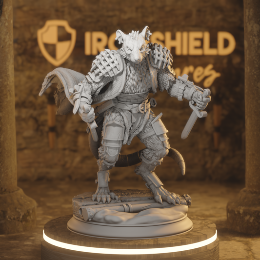 Scabbers Rogue Beastfolk Rogue DnD miniature 3D printed resin tabletop RPG figure