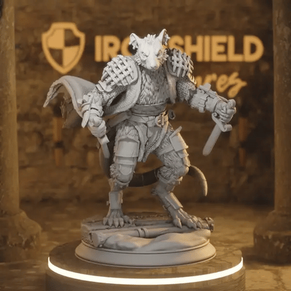 Scabbers Rogue DnD miniature 360 turntable animation