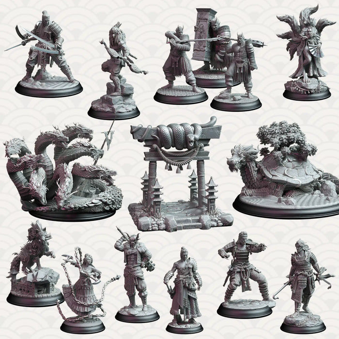 Geister aus dem Osten - DND 5e Startkampagne - Komplettset 15 Figuren + Karten + Charakterbögen D&D