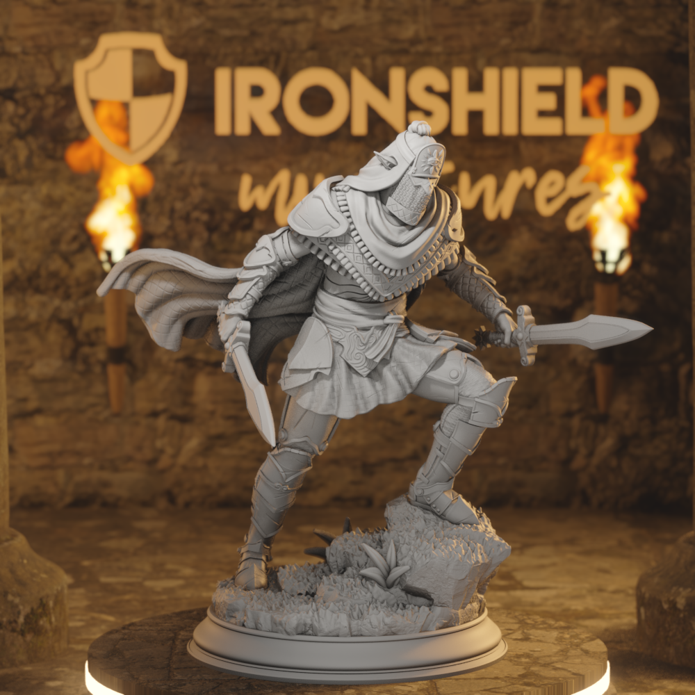 Seroca s Devout Duelist Elf Rogue DnD miniature 3D printed resin tabletop RPG figure