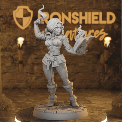 Silveria Woman Wizard Sorcerer 5e Spellcaster DnD miniature 3D printed resin tabletop RPG figure