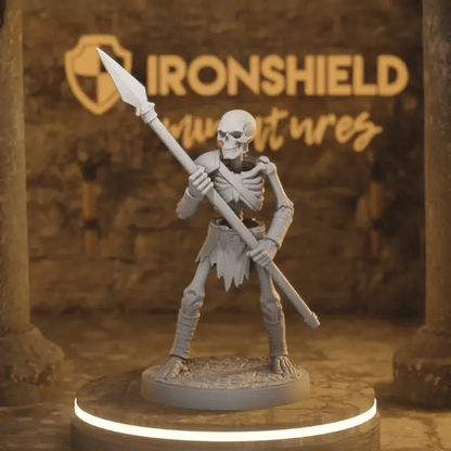 Skeletor 1 DnD miniature 360 turntable animation