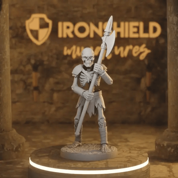 Skeletor 2 DnD miniature 360 turntable animation