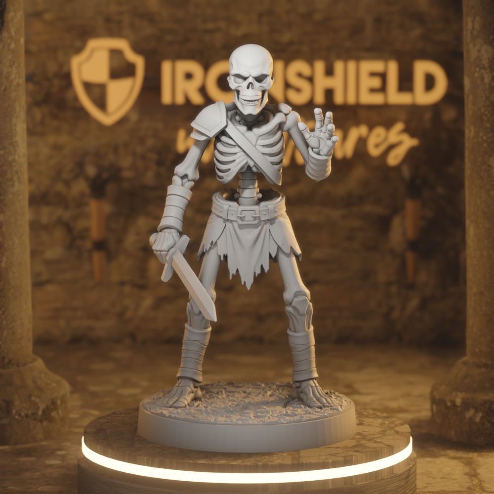 Skeletor 3 Undead Warrior DnD miniature 3D printed resin tabletop RPG figure