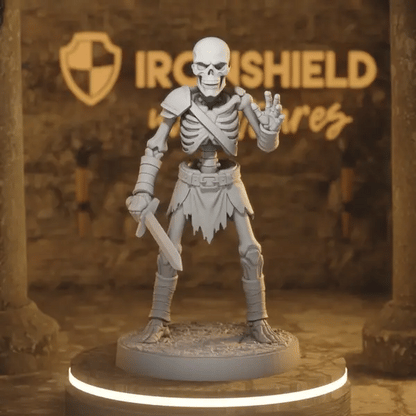 Skeletor 3 DnD miniature 360 turntable animation