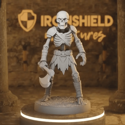 Skeletor 4 DnD miniature 360 turntable animation