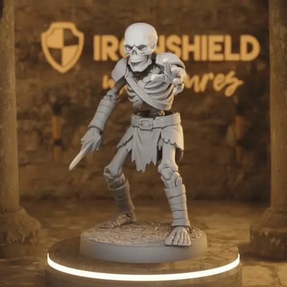 Skeletor 5 DnD miniature 360 turntable animation