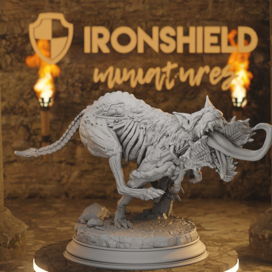 Slagsting - Shapeshifter Beast Corrupted Border Hound DnD miniature 3D printed resin tabletop RPG figure
