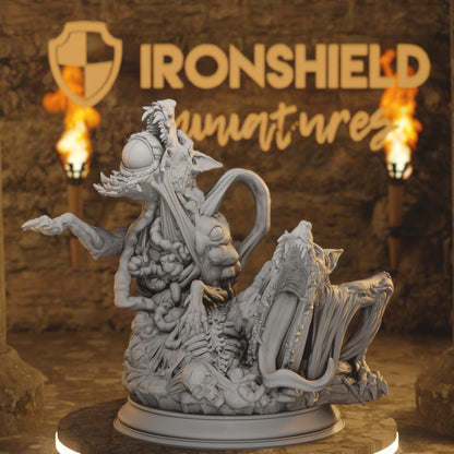 Slagsting - Shapeshifter Beast Hound of Cursed Hunger DnD miniature 3D printed resin tabletop RPG figure