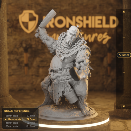 Sown One Construct, Undead DnD miniature 3D printed resin tabletop RPG figure