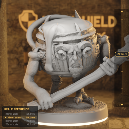 Striding Cauldron 3 Construct DnD miniature 3D printed resin tabletop RPG figure