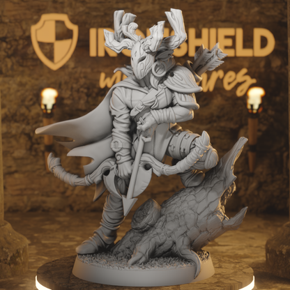 Sureflight - Elf Ranger Archer Forest Masked DnD miniature 3D printed resin tabletop RPG figure