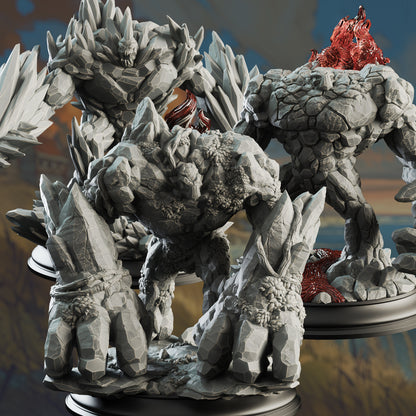Elemental Golems - Fire Ice Earth Rock