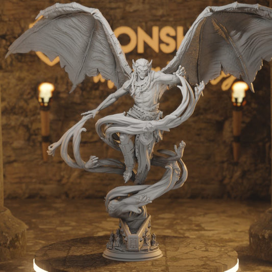 Theldranax Vampire Warlock DnD miniature 3D printed resin tabletop RPG figure