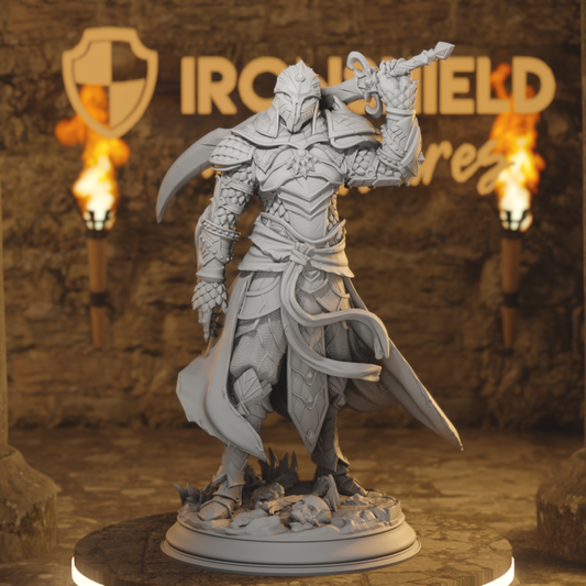 Theubian Beastfolk, Elf Fighter, Warlock DnD miniature 3D printed resin tabletop RPG figure