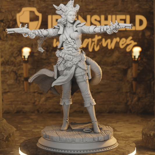 Trixie Kelpie – Tiefling Gunslinger Pirate with Pistols