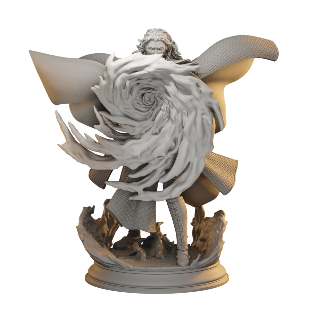 Tyria Unbridled Elf Sorcerer, Warlock, Wizard DnD miniature 3D printed resin tabletop RPG figure
