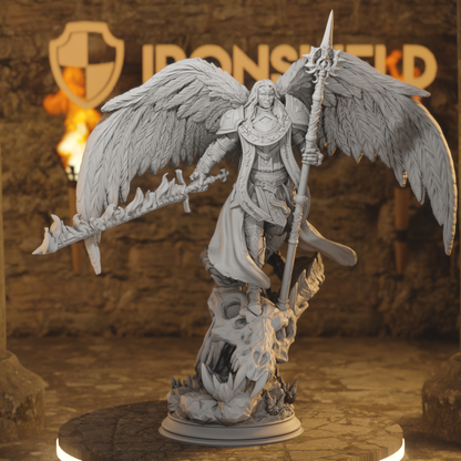 Tyrius Ascended Celestial Paladin DnD miniature 3D printed resin tabletop RPG figure