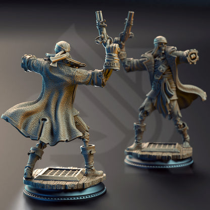 Scallywag – Untoter Skelett-Ranger-Pirat mit Pistolen